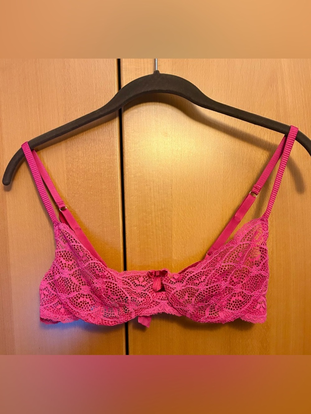 Cosabella Hot Pink Lace Unlined Bra size 36B